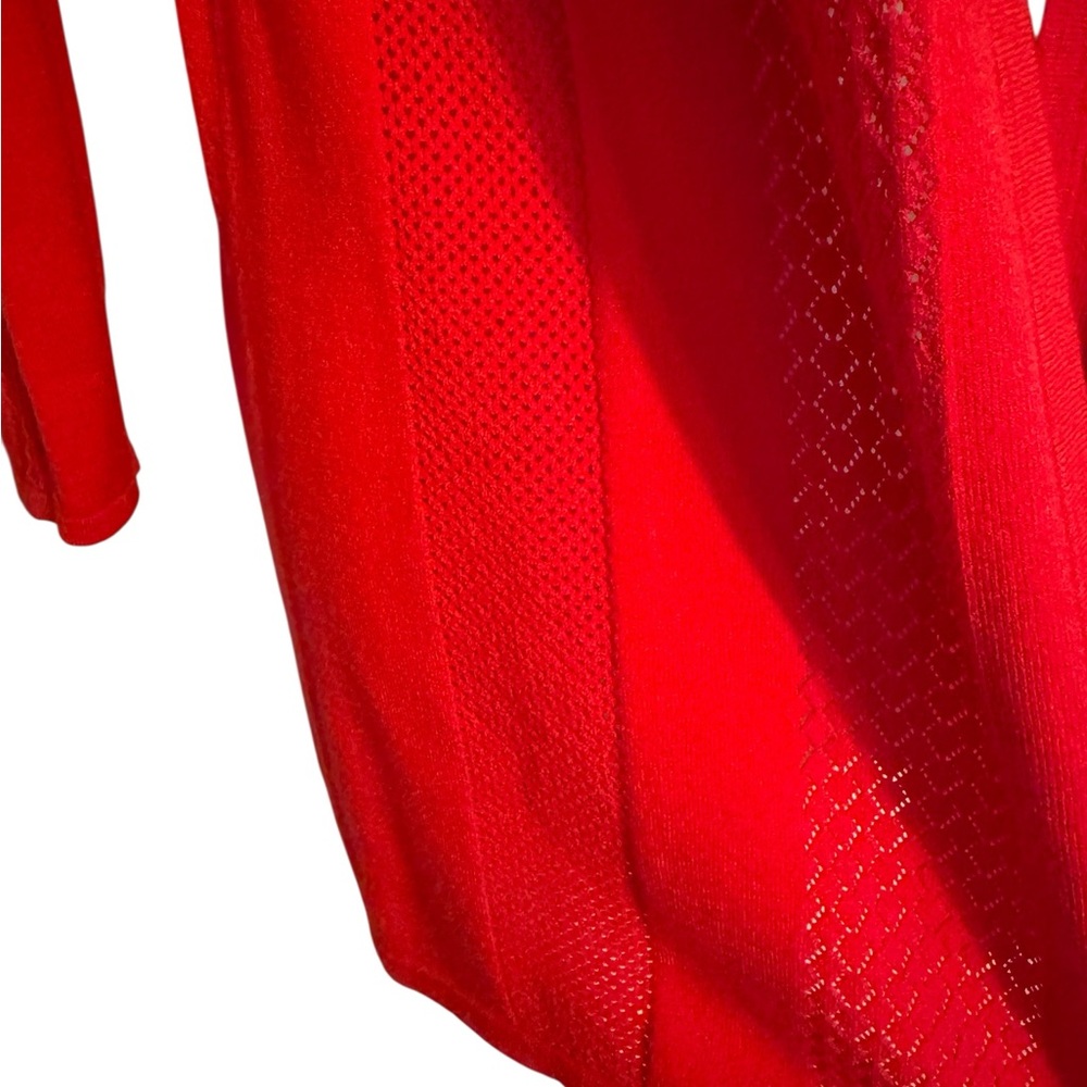 Talbot's Vibrant Red Open-Front Lightweight Cardigan XSMALL #1 - Picture 5 of 8